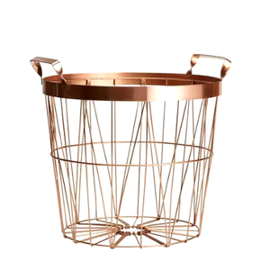 Nouveauté chaude nouveau conçu maison cuisine décor panier de rangement ferme poignée fil métal fabriqué avec poignée pour le stockage de l'épicerie alimentaire - Product Image 6