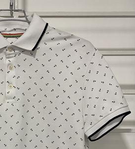ผ้าถักแขนสั้นของผู้ชายสำหรับ100% โปโลผ้าฝ้ายระบายอากาศได้พิมพ์ลายสำหรับชุดลำลองฤดูร้อน - Product Image 5