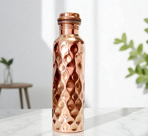 100% Pure Engraved Copper <b>Water</b> <b>Bottle</b> for <b>Gym</b> Yoga Travel Purpose By Indian Factory - Product Image 1