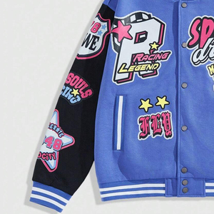 2025 personalizado de los hombres de estilo callejero Varsity Letterman chaquetas al por mayor precio chaqueta de béisbol para los hombres - Product Image 5