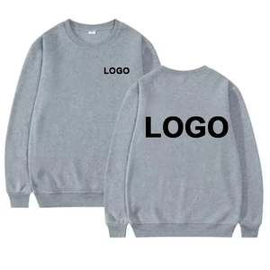 Sweats à capuche imprimés avec logo personnalisé de haute qualité motif solide brodé col rond hiver sweats doublés en polaire 100% coton - Product Image 2