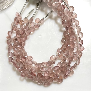 Alta calidad 4-4,5 MM fresa roja facetada pequeña forma de corazón Briolette cuentas de piedras preciosas cuentas de piedra proveedor al por mayor - Product Image 1