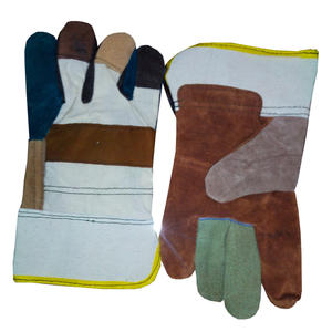 Gants de travail de sécurité industrielle en cuir de paume simple, durables, épaisseur 8 mil et 6 mil, pour les travailleurs - Product Image 1