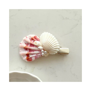 กิ๊บติดผมรูปเปลือกหอยสำหรับผู้หญิงกิ๊บติดผมรูปเปลือกหอยเครื่องประดับผมทำด้วยมือสำหรับชุดชายหาดใช้ในฤดูร้อน - Product Image 4