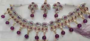 Radiant AD Fashion <b>Jewellery</b> <b>Set</b> for Women Sparkling <b>Indian</b> Necklace & Earrings for Weddings Parties and Special Occasions - Product Image 2