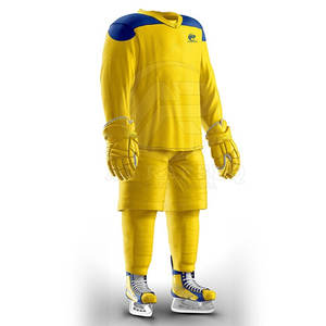 เครื่องแบบฮ็อกกี้น้ำแข็ง100% ชุดยูนิฟอร์มโพลีเอสเตอร์งานตามสั่งขนาดสบาย - Product Image 3