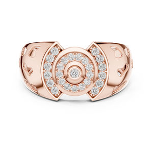 Bague de mariage en or blanc 14 carats avec diamant de laboratoire rond pour femme, 0,33 ct, certifiée IGI, tendance, plaquée or, nouveau diamant cultivé - Product Image 2