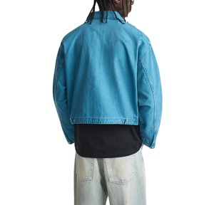 Wholesale Street Wear Custom Designer <b>Vintage</b> <b>Denim</b> Winter <b>Jacket</b> Over Size Custom Cotton Lining Canvas Waxed Work <b>Denim</b> <b>Jacket</b> - Product Image 6