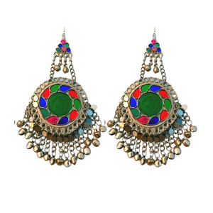 New Fashion <b>Vintage</b> Stainless Steel Antique Silver Plated Hand Made Kuchi Style <b>Earrings</b> Sets Jewelry - Product Image 1