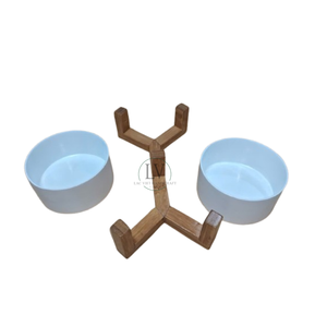 New Style Convenience Handmade Natural Bamboo Pet Bowls Top Selling Pet Bowl <b>Feeder</b> Wholesale From Vietnam Factory - Product Image 5