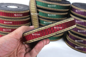 Dentelle tressée en Mylar française du Pakistan, qualité supérieure, cérémonielle, dentelle tressée multicolore, OEM - Product Image 3