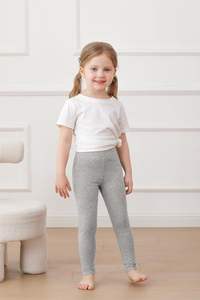 Leggings Modernos para Bebés y Niñas Pequeñas, Lavados, Ligeros, Elásticos, de Punto, Transpirables, con Soporte de Cintura Alta, Sensación Suave para Uso Diario - Product Image 4
