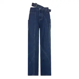 Pantalones personalizables de alta calidad para hombre, holgados, lavados con ácido, de mezclilla, holgados, rectos, de estilo Hip Hop, informales, ligeros, Vintage - Product Image 5