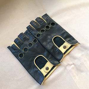 Gants de cyclisme unisexes, gants de vélo, de moto, de sport, demi-doigts, matériaux de qualité supérieure, style cuir, gants en provenance du Pakistan - Product Image 5