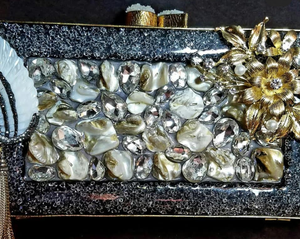 Mother of <b>Pearl</b> Women Fashion Beach Style <b>Handbag</b> Clutch Bag Ladies Purse Women Clutch Purse for Wedding by LUXURY CRAFTS - Product Image 4