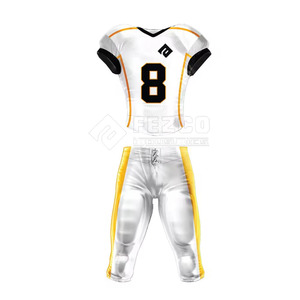 ชุดทีมมืออาชีพสำหรับอเมริกันฟุตบอล แบบพิมพ์ลาย แขนสั้น ผลิตจากโพลีเอสเตอร์ 100% ระบายอากาศได้ดี สวมใส่สบาย แห้งเร็ว - Product Image 1