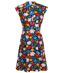 Robe Billie à manches courtes en coton de qualité supérieure pour femmes, conçue pour un confort sans effort et une mode minimaliste raffinée, en provenance d'Inde - Product Image 3