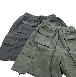 กางเกงขาสั้นคาร์โก้มีกระเป๋า6ใบสำหรับผู้ชายกางเกงขาสั้นคาร์โก้แบบมีเชือกรูดแบบวินเทจสำหรับผู้ชาย - Product Image 6