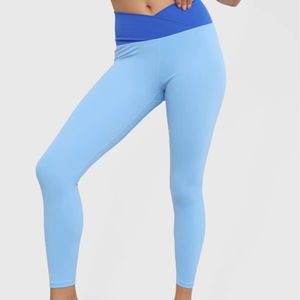 Leggings de yoga mi-longueur à taille élastique en V, nouvelle collection, qualité supérieure, écologiques, respirants, pour femmes - Product Image 5