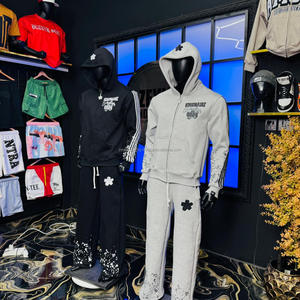 Sudaderas Unisex para Hombre, Estilo Urbano de Invierno, 100% Algodón, Forro Polar, Logotipo Bordado Personalizado, Venta al por Mayor, Sudaderas con Cuentas de Perlas para Hombre - Product Image 6