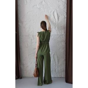 Blusa da donna in maglia elastica e Set di pantaloni con caratteristiche dettagliate - Product Image 3