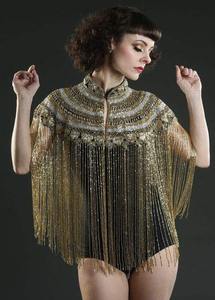 Blusa Corta de Moda para Mujer, con Diseño de Cuentas Bordadas a Mano, para Primavera, Fiestas, Bodas, Exportación - Product Image 5