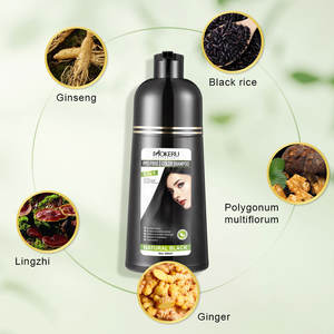 Venta al por mayor 5 <span class=keywords><strong>en</strong></span> 1 No Ppd Fast Color 500ml Natural Herbal Hair Color Shampoo 100% Cobertura <span class=keywords><strong>Cabello</strong></span> blanco para uso doméstico - Product Image 6