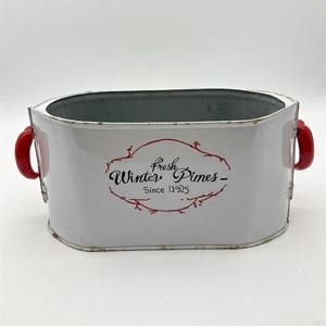 Maceta de Navidad de campo de copos de nieve hecha a mano para esquinas de porche delantero hechas de metal galvanizado para exhibición de vegetación festiva - Product Image 2