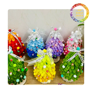 Árbol de decoración de Navidad de chenilla hecho a mano ecológico | Origen de Vietnam | Muchos colores y tamaños disponibles - Product Image 6