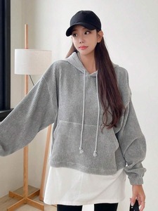 Sudadera con capucha de peso pesado con logotipo estampado de puff capucha de doble capa puños acanalados y dobladillo perfecto para minoristas de moda de calle - Product Image 3