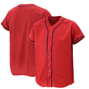 Vente en Gros Polyester Hommes Imprimé Léger Respirant Maillot de Baseball Maillot de Baseball Vierge Livraison Rapide - Product Image 2