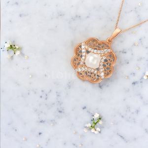 Luxe 925 argent fleur perle diamant pendentif bijoux fins pendentifs et breloques élégant féminin symbole de grâce cadeau pour les filles - Product Image 5