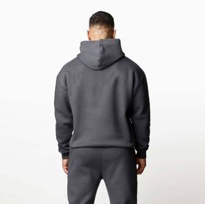 Alta calidad invierno 400gsm Unisex Fleece Hoodie 100% algodón diseño personalizado 3D para patrón sólido forro hombres - Product Image 4