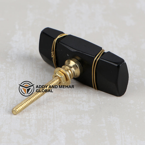 Bouton de tiroir en marbre poli de luxe, quincaillerie en pierre solide pour meubles - Moderne, durable, écologique, pour cuisine et salle de bain - Product Image 5