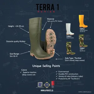 Botas de Seguridad AP TERRA 1 Blancas, Resistentes al Agua, de PVC, con Suela de Goma Antideslizante, Altura hasta la Rodilla, para Trabajo en Verano - Product Image 4