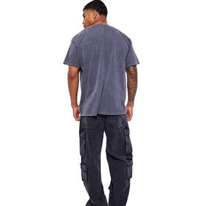 กางเกงยีนส์ผู้ชายทรงหลวมแบบสวมใส่สบาย ดีไซน์ใหม่ หลายกระเป๋า ผ้าฝ้ายยืด ซักย้อมสีแบบแอซิดวอช เนื้อผ้าระบายอากาศได้ดี - Product Image 3