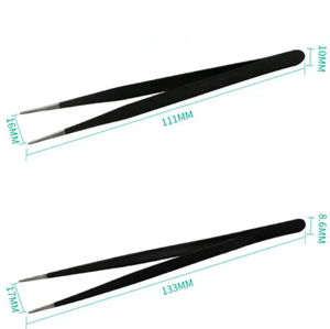 Pinzas para pestañas de acero inoxidable de tasa ajustable de calidad superior Juego de 6 piezas hecho en fábrica para depilación de cejas - Product Image 3