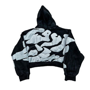 Sweat-shirt à capuche à impression bouffante en mousses pour hommes, sweatshirts d'hiver en molleton de coton et polyester à impression 3D - Product Image 3