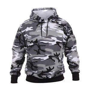 Sudadera con capucha de camuflaje personalizada de algodón 100%, tela transpirable y duradera con patrones de diseñador bordados únicos, ideal para ropa informal - Product Image 1