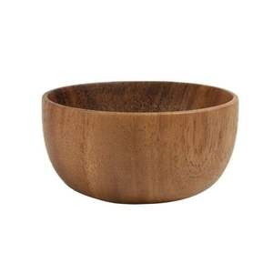 Tazón para Servir de Madera Natural Hecho a Mano, Acabado Marrón, Tazón para Ensalada para Cocina, Hogar y Hotel, Tazones para Servir Alimentos - Product Image 3