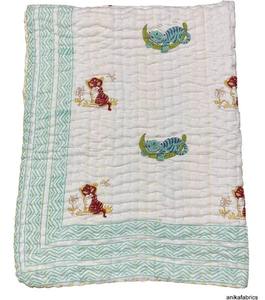 Nueva llegada bloque de mano 100% algodón reversible impreso bebé Kantha edredón para bebé suave Kantha - Product Image 5