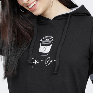 Sudadera con capucha y cuello levantado de invierno con estampado personalizado y hombros caídos de gran tamaño, ropa de calle - Product Image 2