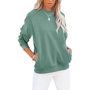 Sweat-shirt à capuche sport décontracté pour femme, manches longues, col rond, en spandex, doublé, couleurs assorties, tissu tricoté durable - Product Image 5