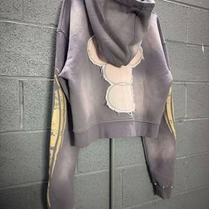 Sweat à capuche en polaire d'hiver, brillant, avec logo personnalisé, streetwear, designer, strass, hip hop, homme et femme - Product Image 6