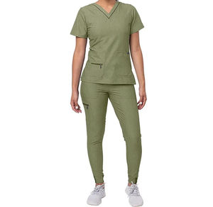 Conjunto de uniformes médicos de verano Unisex 2025, uniformes de Hospital de lona elástica, venta al por mayor, uniformes de enfermería para hombres y mujeres - Product Image 3