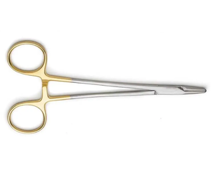 คีมสำหรับ14-cm ในห้องผ่าตัดทำจากเหล็กกล้าเยอรมันคีมสำหรับใส่เข็มเย็บสีทองครึ่งท่อน - Product Image 5