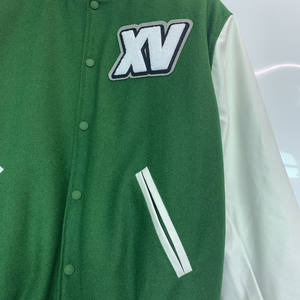 Veste universitaire d'hiver en cuir véritable pour hommes, élégante, fabricant de veste en cuir PU d'hiver avec patch en chenille brodé sur mesure - Product Image 6