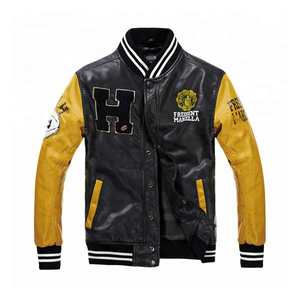 Écussons en polyester chenille de qualité personnalisée High Street col montant veste Letterman de basket-ball pour hommes et femmes réversible - Product Image 3