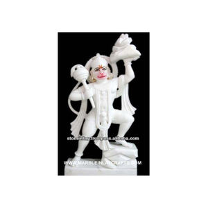 Dieu du marbre blanc Hanuman JiStatue - Product Image 1