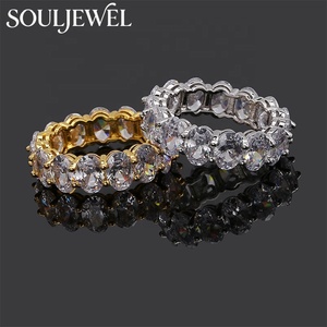 Anillo <span class=keywords><strong>de</strong></span> Eternidad Souljewel con Incrustaciones <span class=keywords><strong>de</strong></span> Circonitas Cúbicas en Forma <span class=keywords><strong>de</strong></span> Corazón, Material <span class=keywords><strong>de</strong></span> Latón, Estilo Hip Hop para Hombres y Mujeres, Regalo <span class=keywords><strong>de</strong></span> Joyería para Raperos y Fiestas - Product Image 2